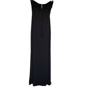 Lucy In the Sky Milly Halter Maxi Dress Black, M